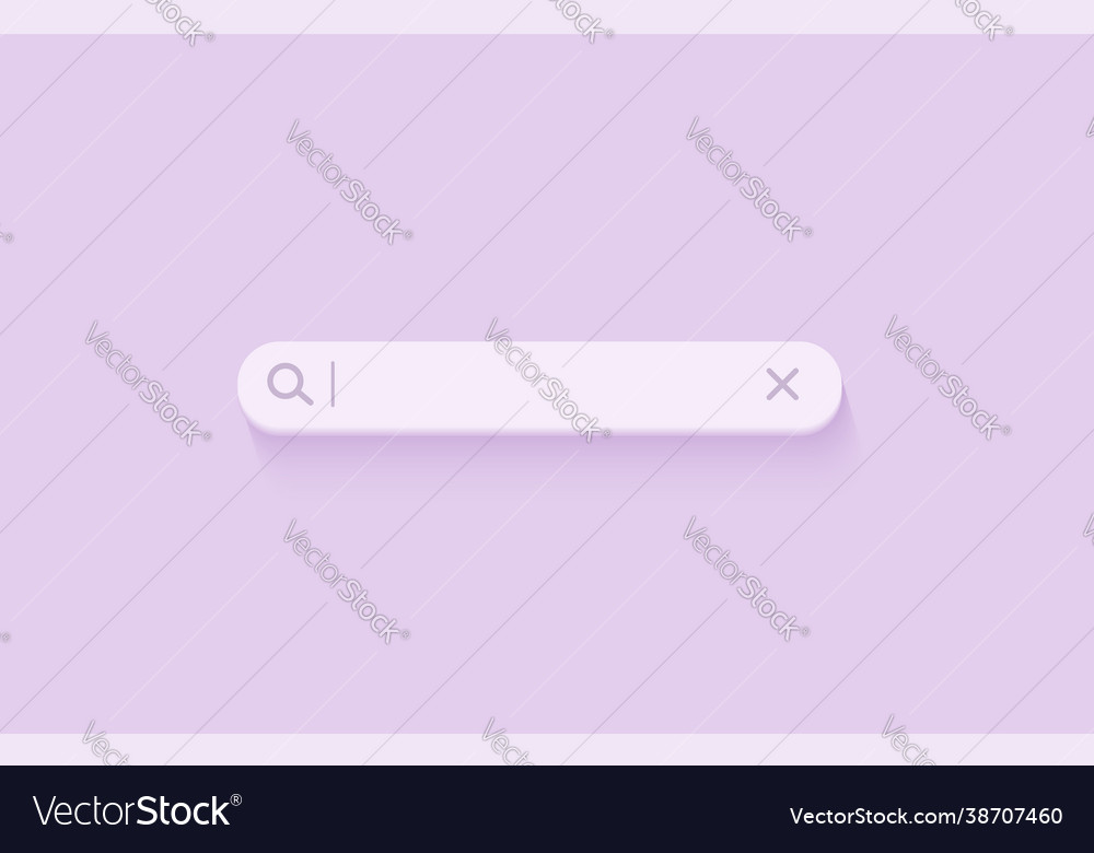 3d search bar browser button for website and ui vector image 3d search bar browser button for website and ui