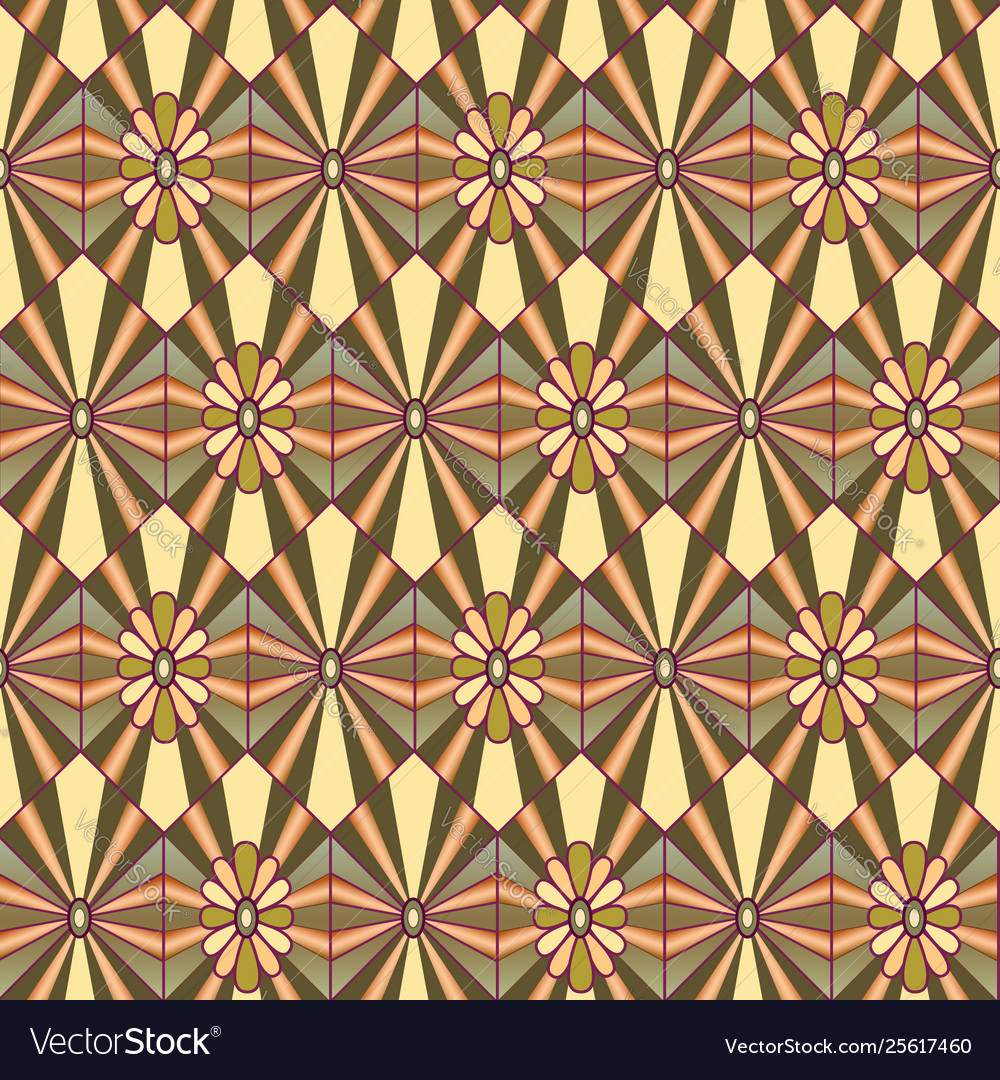 Abstract floral pattern stylish geometric
