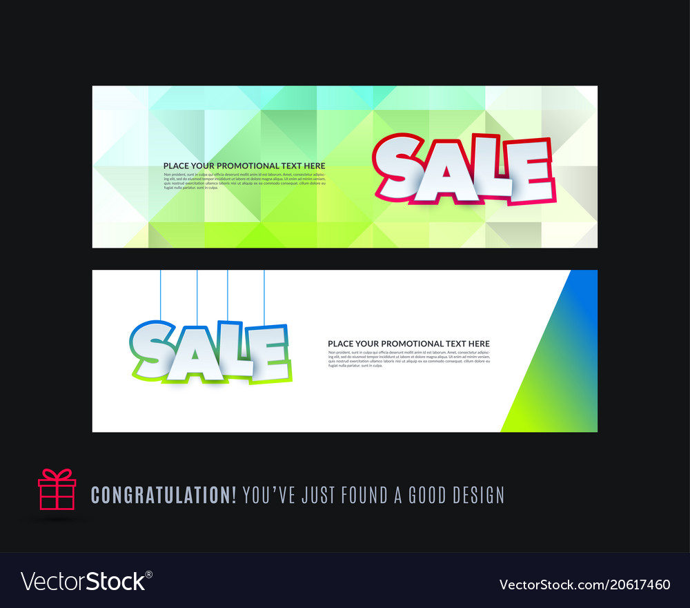 Abstract set of modern horizontal website vector image Abstract set of modern horizontal website