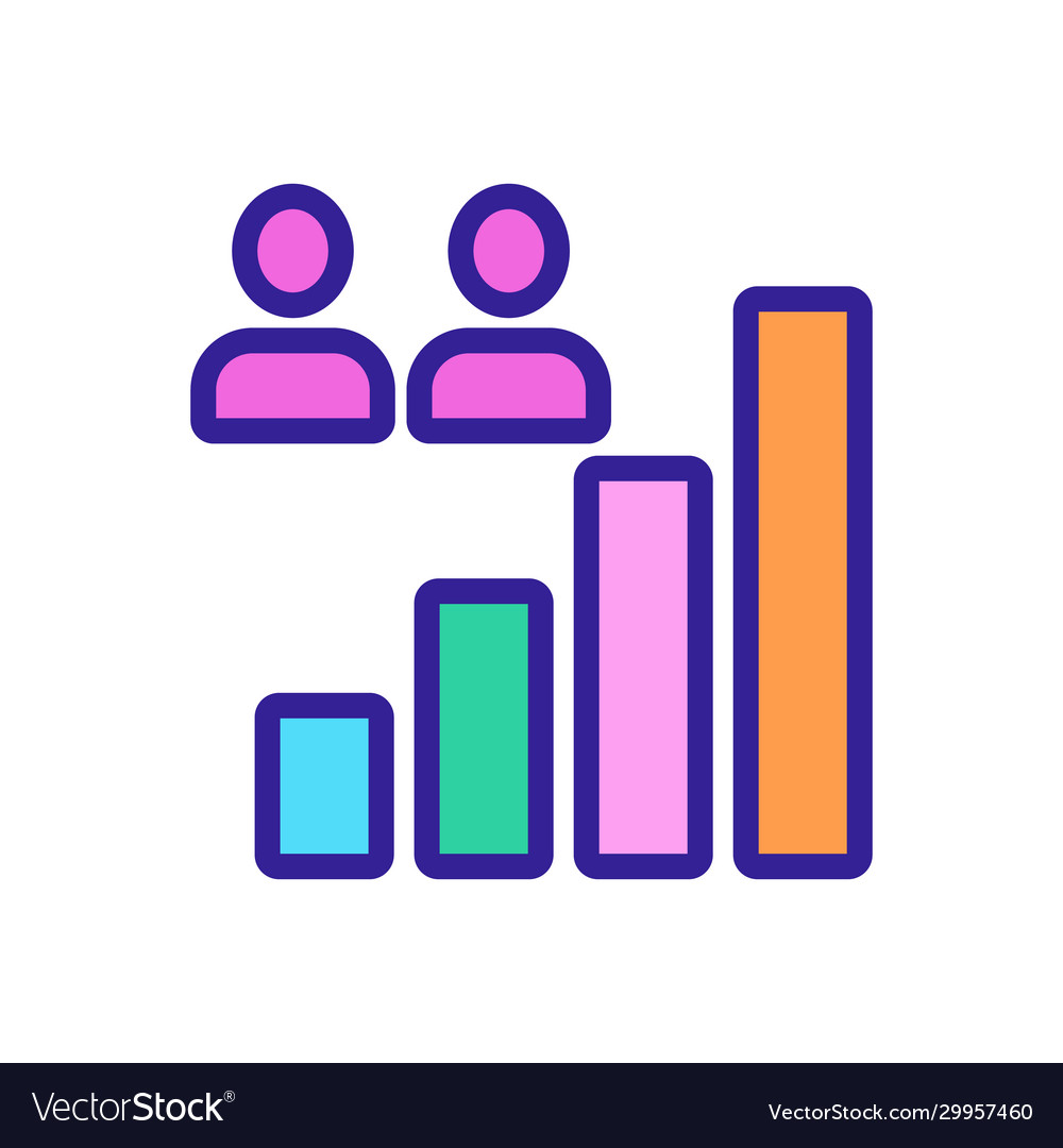 Audience graph is an icon isolated