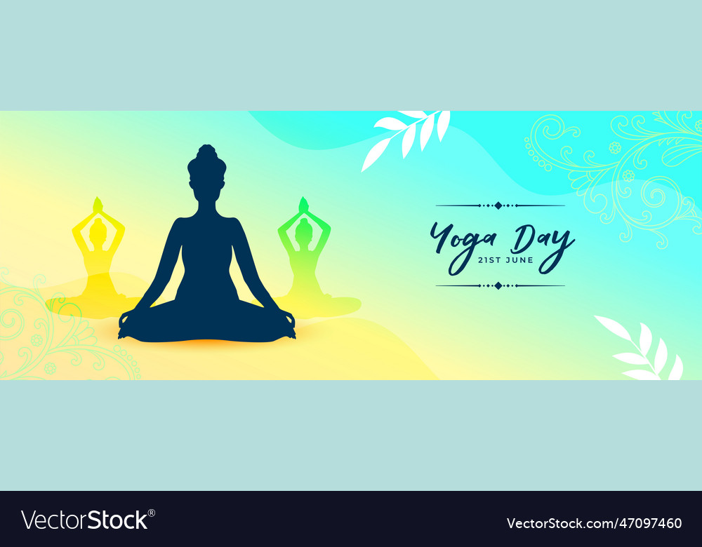 Beautiful 21st june yoga day banner