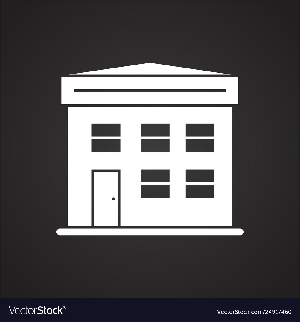 Building icon on background for graphic and web Vector Image Building icon on background for graphic and web