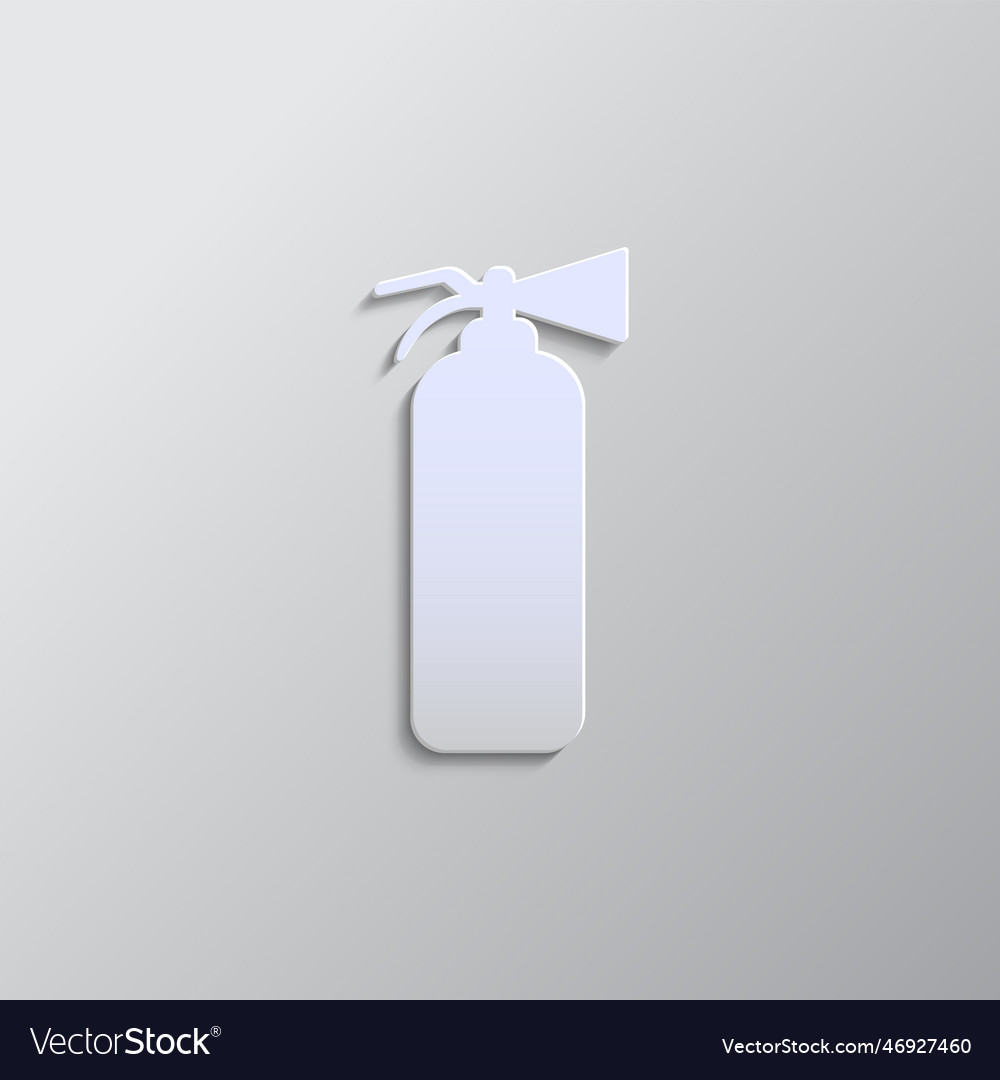 Burn extinguisher paper style icon grey color