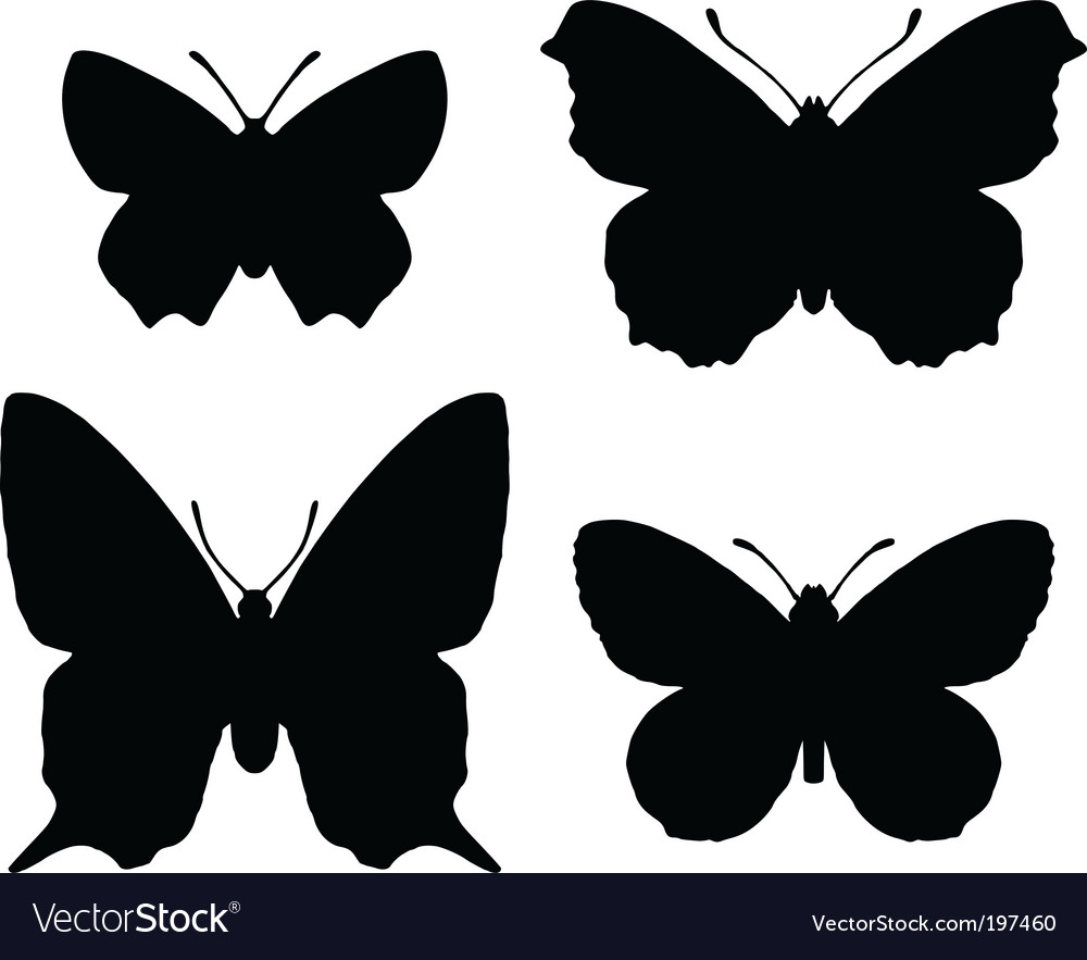 Butterfly silhouettes