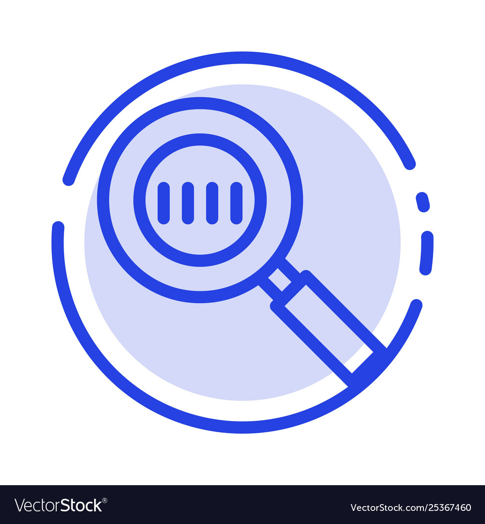 Code search magnifier magnifying blue dotted