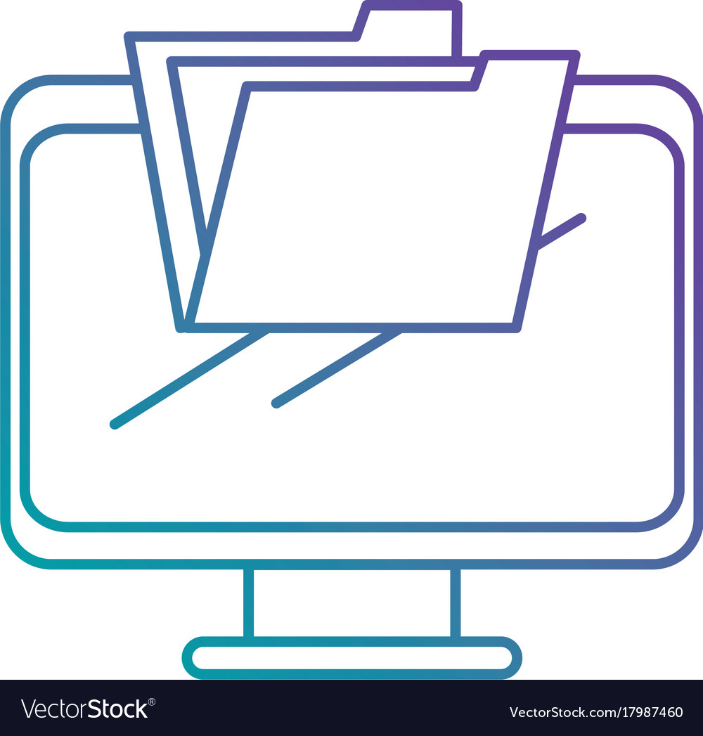 Computerdisplay mit Ordner