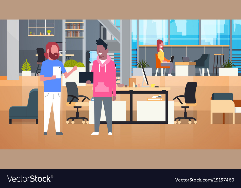 Coworkers businesspeople working together Vector Image