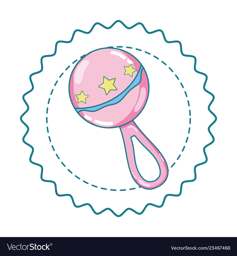 Cute baby shower cartoon Royalty Free Vector Image