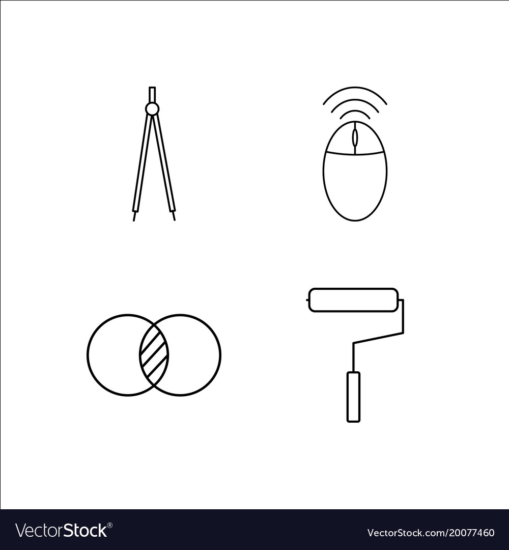 Design and studio simple linear icon setsimple
