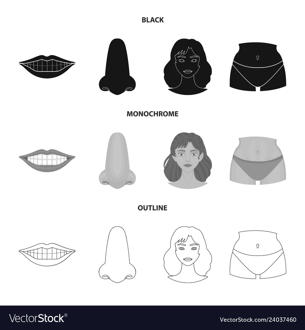 Design of body and part logo collection vector image Design of body and part logo collection