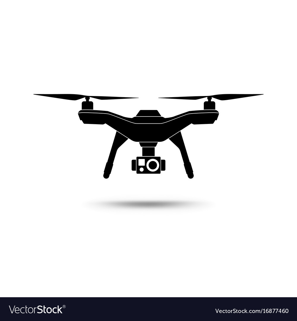 Drone Icon - Quadcopter with Camera