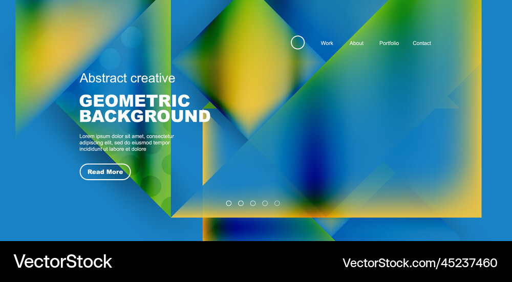 Geometric elements - squares and triangles Vector Image