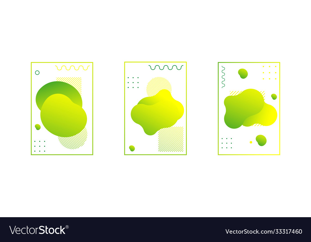 Gradient abstract liquid shape with geometric vector image Gradient abstract liquid shape with geometric
