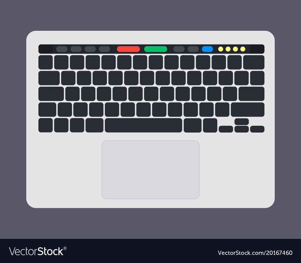 Laptop Keyboard with Black Keys