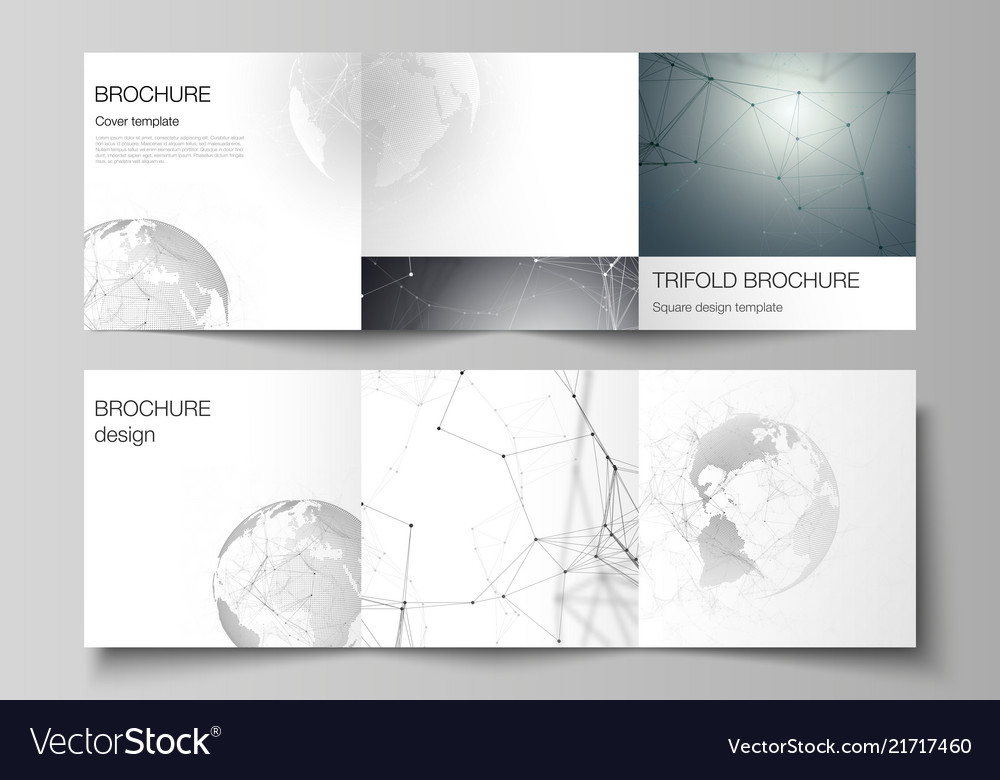 Layout of square format covers design Royalty Free Vector