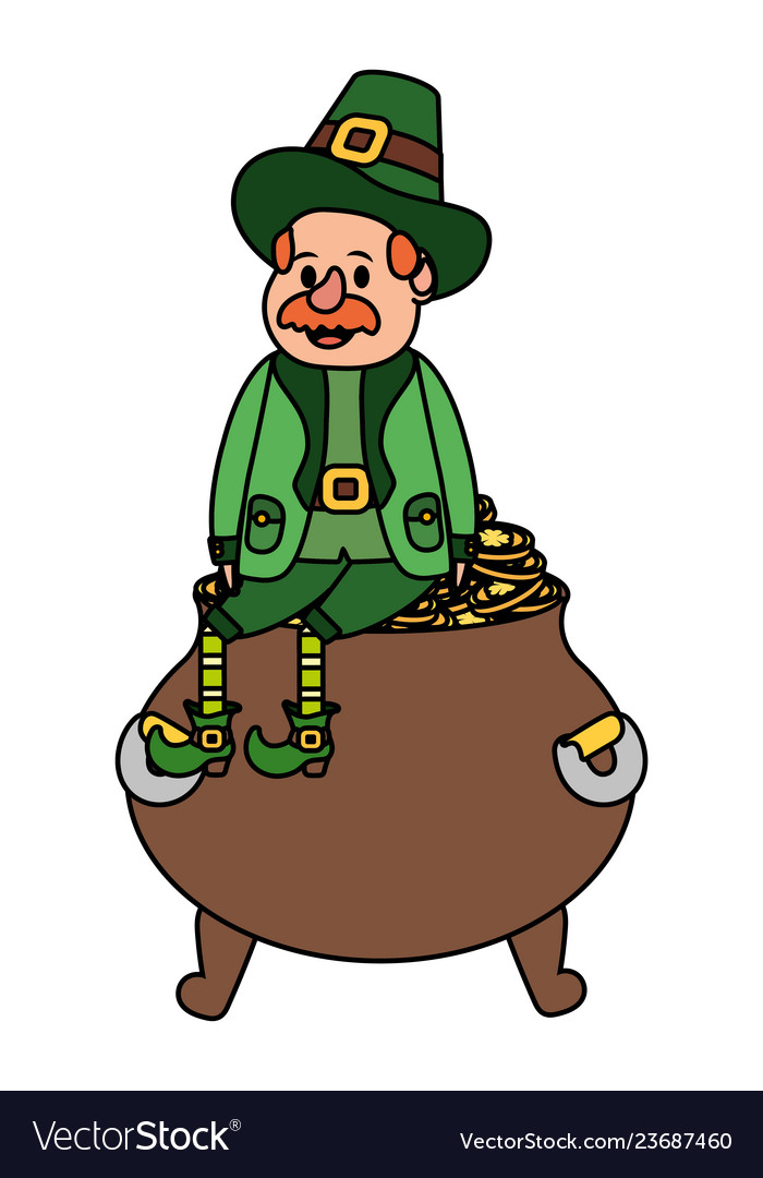 Leprechaun with pot of gold