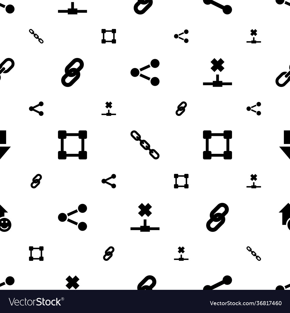 Link icons pattern seamless white background