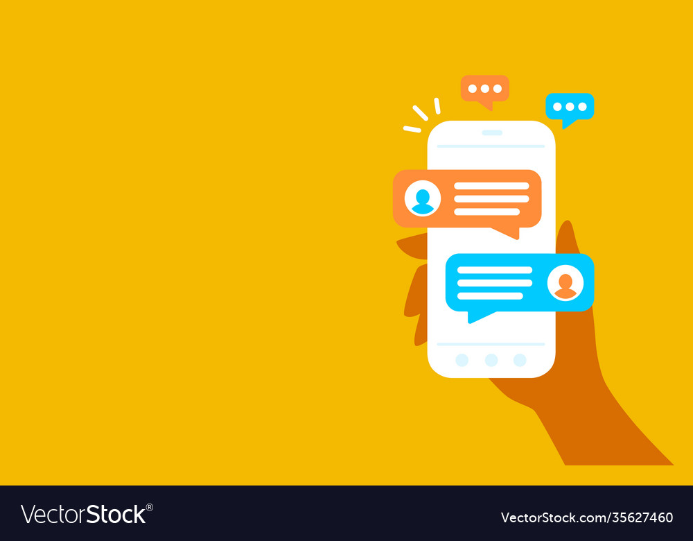 Mobile email message chat internet web site vector image Mobile email message chat internet web site