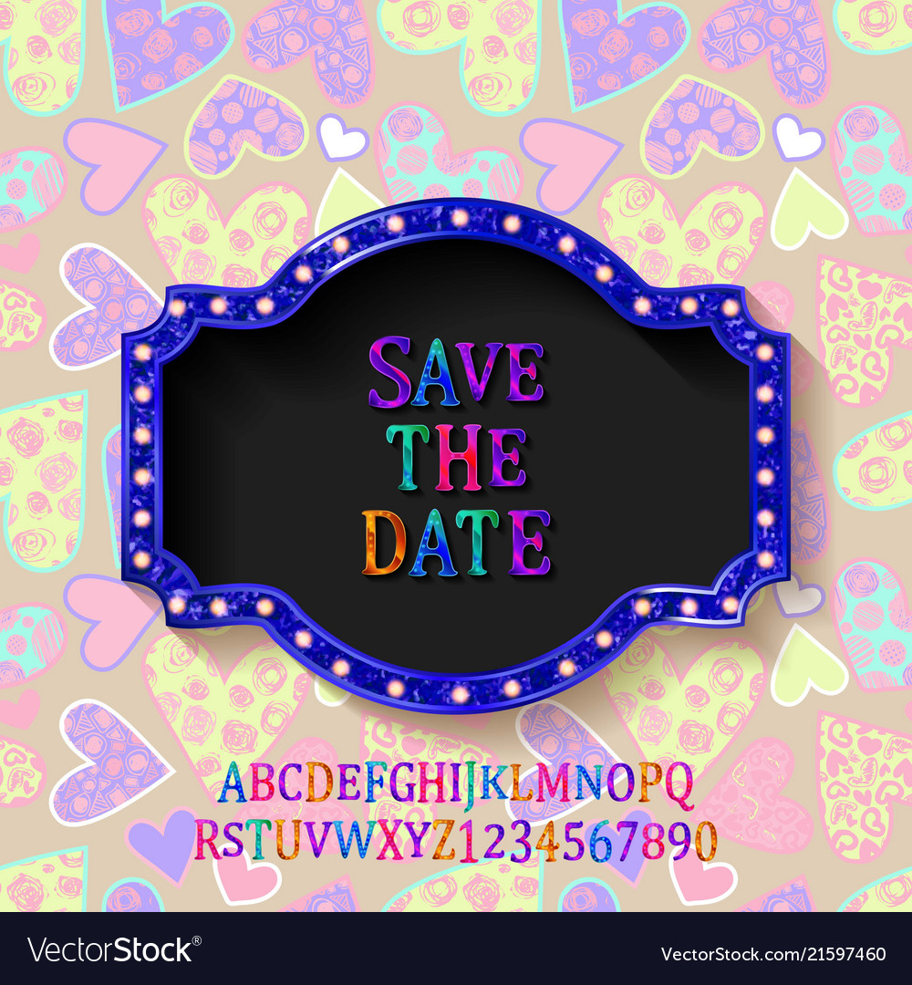 Save the date vector image Save the date