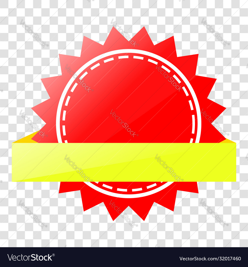 Shinning sun shape red and yellow blank tag