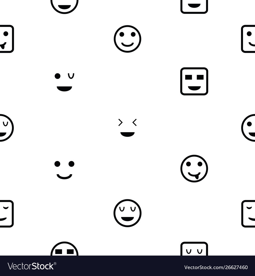 Smile seamless pattern background icon