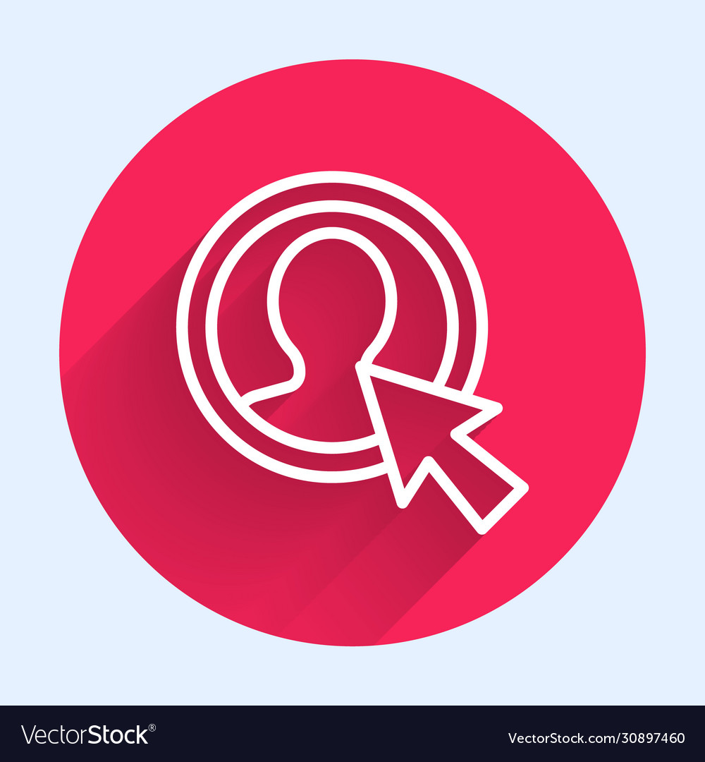 White line create account screen icon isolated