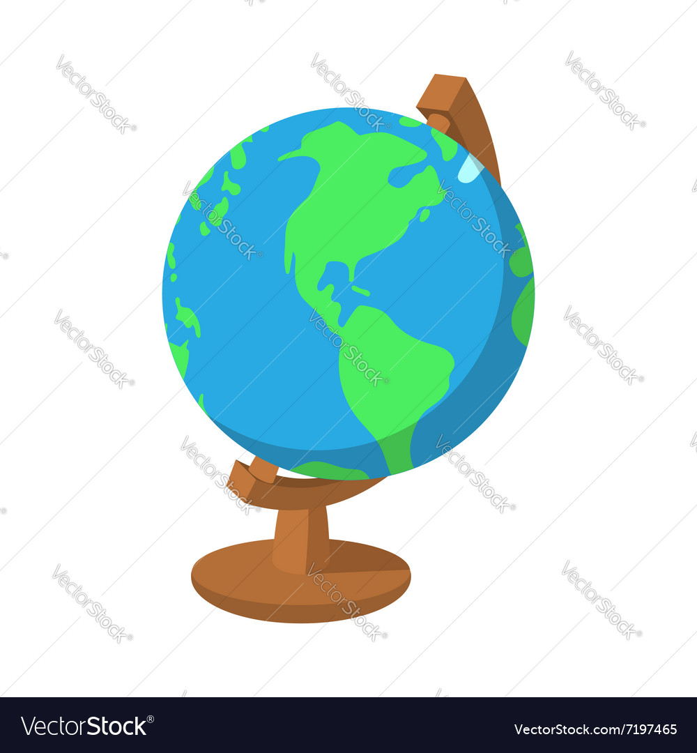 Cartoon globe icon Royalty Free Vector Image - VectorStock