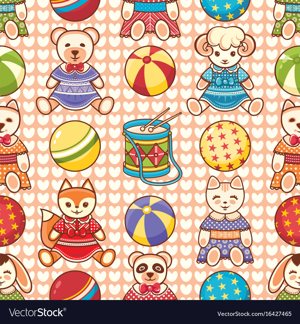 Child toy seamless pattern design element
