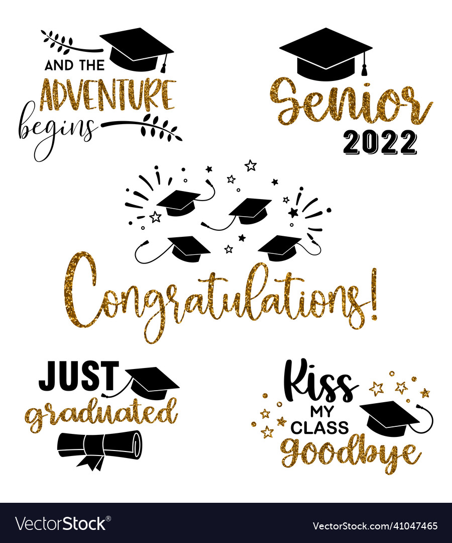 Graduation congratulations at school university Vector Image