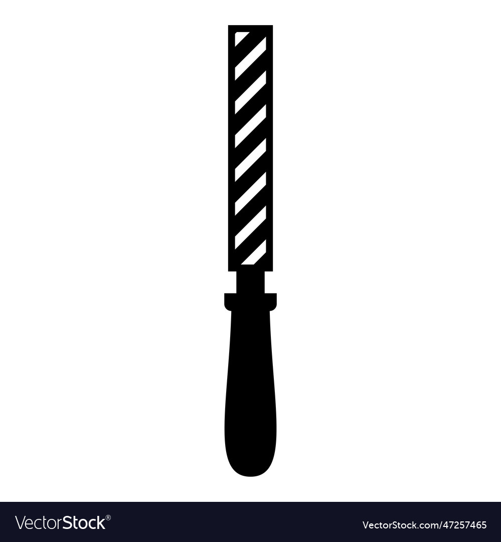 Hand file tool rasp instrument icon black color