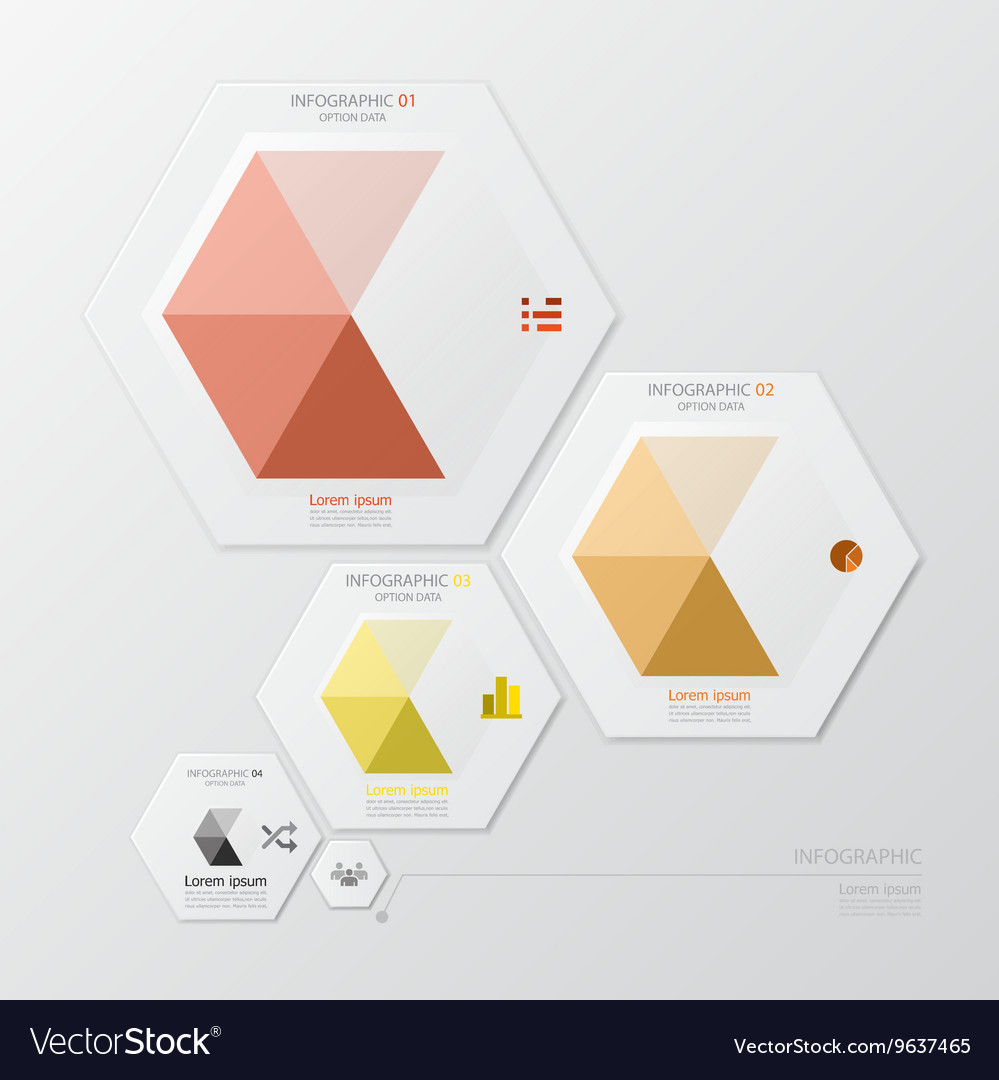 Sechskant geometrische Form infographic Design