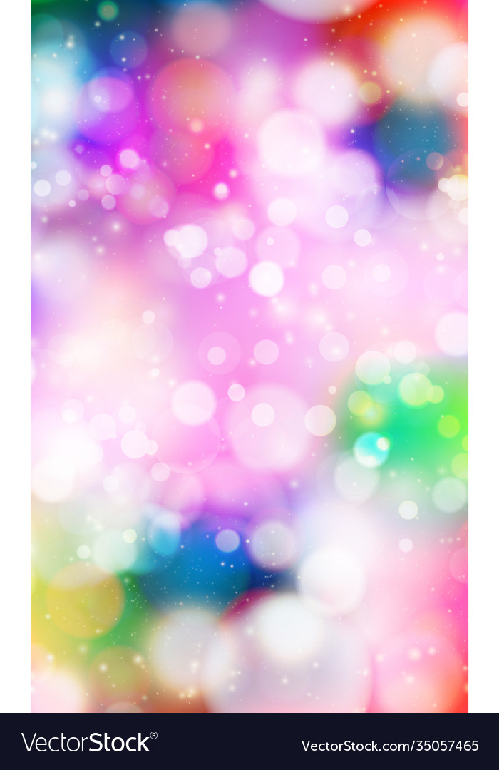 Multicolored blurry bokeh on a red background Vector Image Multicolored blurry bokeh on a red background