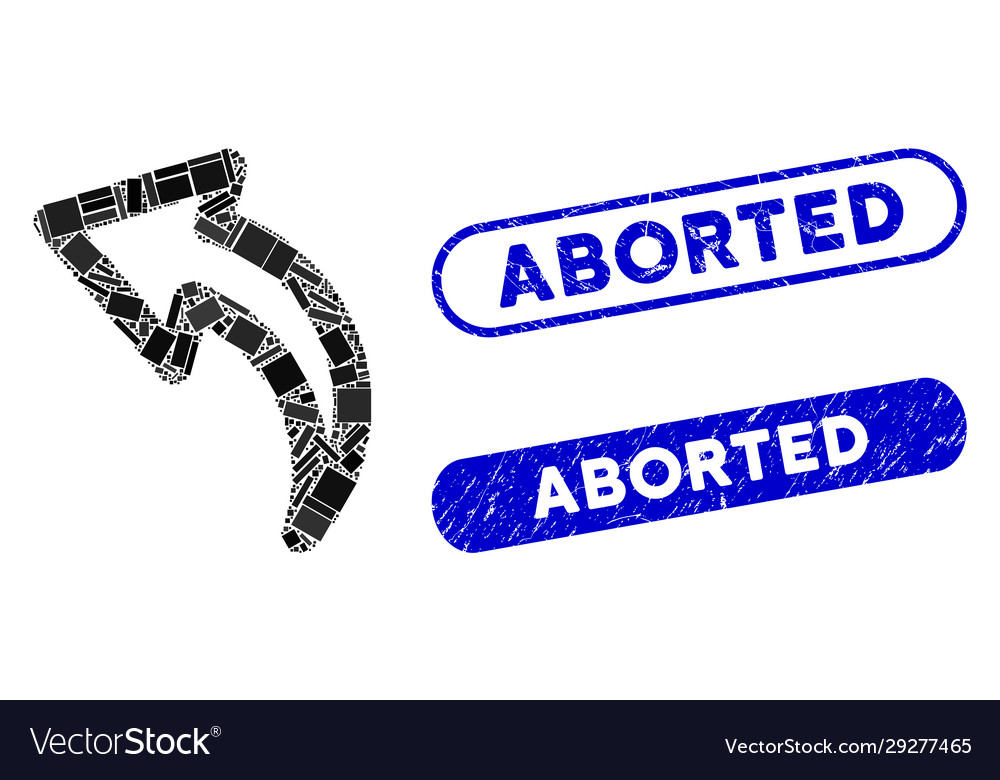 Rectangle mosaic undo with distress aborted stamps Vector Image Rectangle mosaic undo with distress aborted stamps