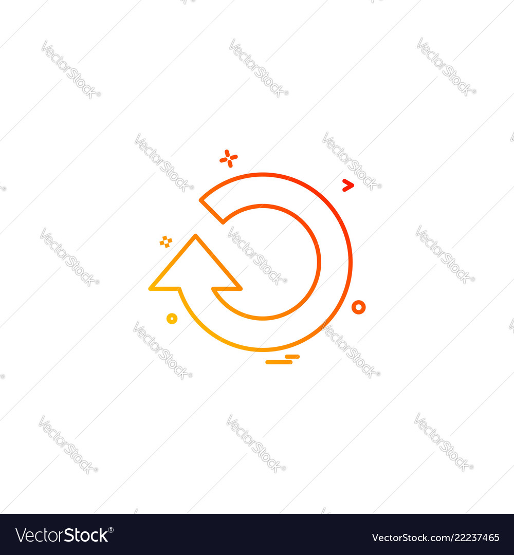 Refresh icon design vector image Refresh icon design