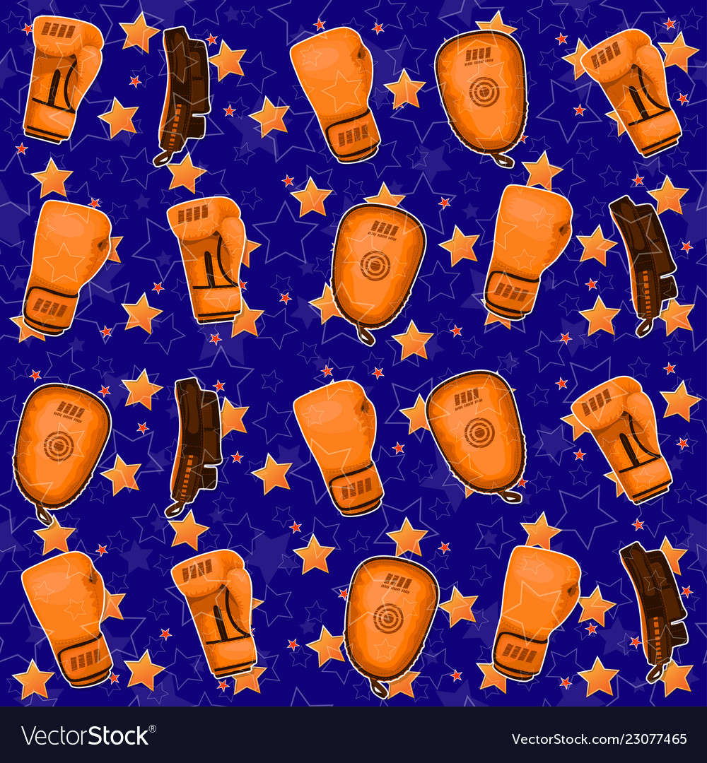 Seamless pattern on the boxing theme