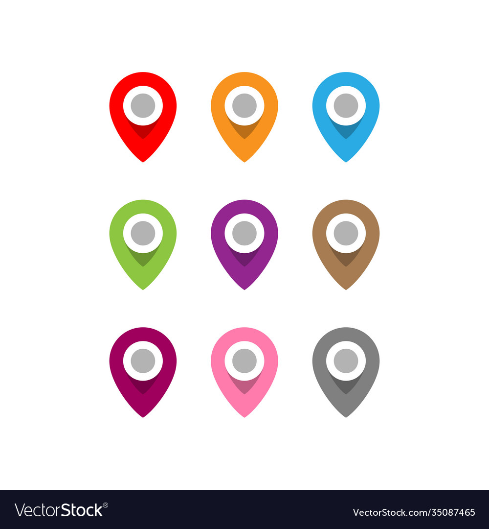 Set location point icon design template