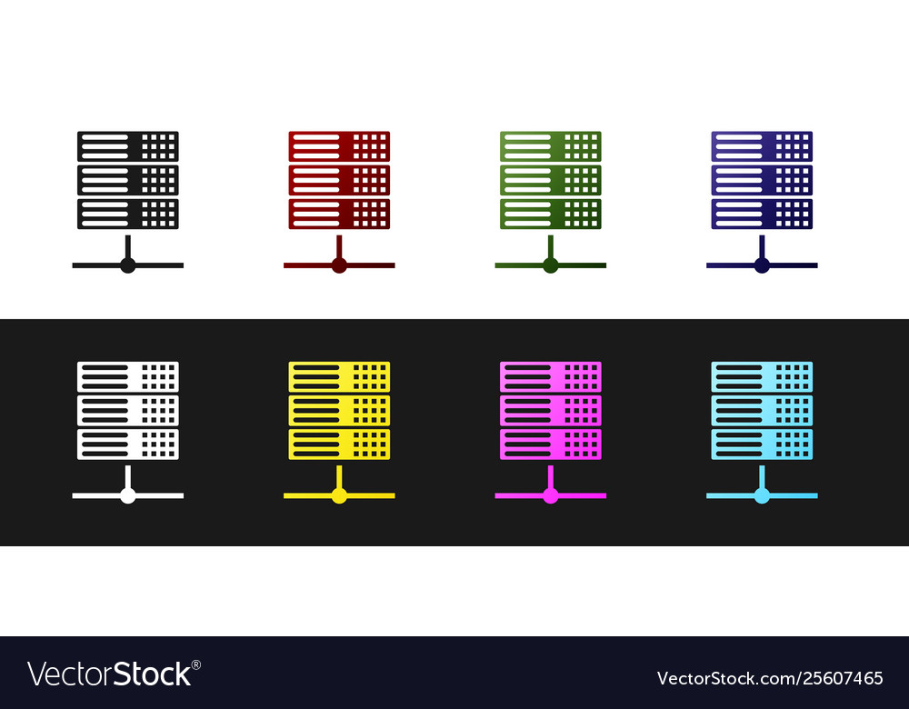 Legen Sie Serverdaten Webhosting-Symbol isoliert vector image Legen Sie Serverdaten Webhosting-Symbol isoliert
