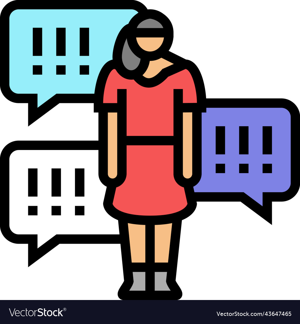 Slut Shaming Color Icon Royalty Free Vector Image 6331