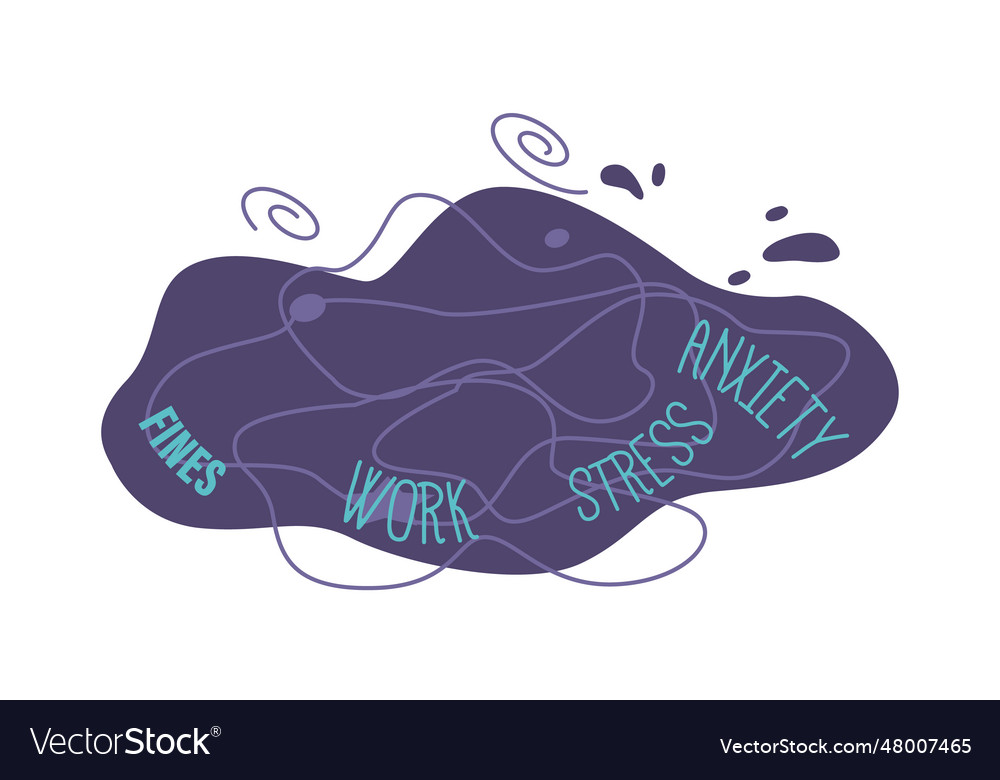 Tangle of problems complex interwoven issues Vector Image Tangle of problems complex interwoven issues