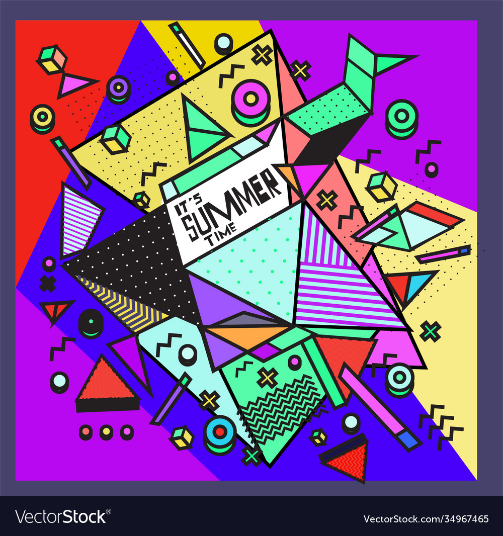 Triangle geometric forms for summer design event