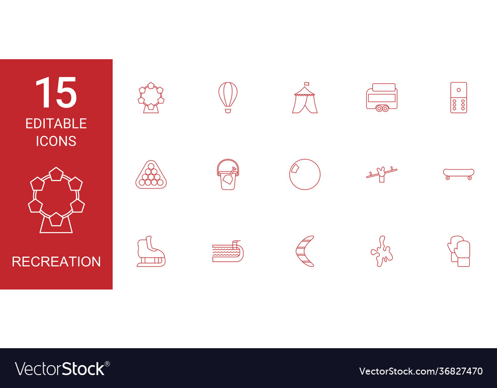 15 recreation icons