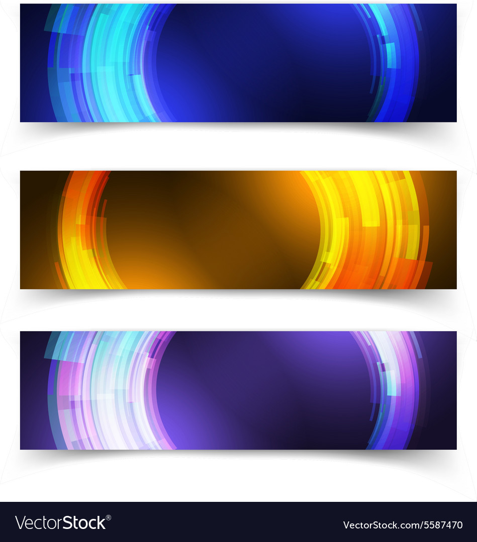 Abstract blue colorful website header or banner Vector Image