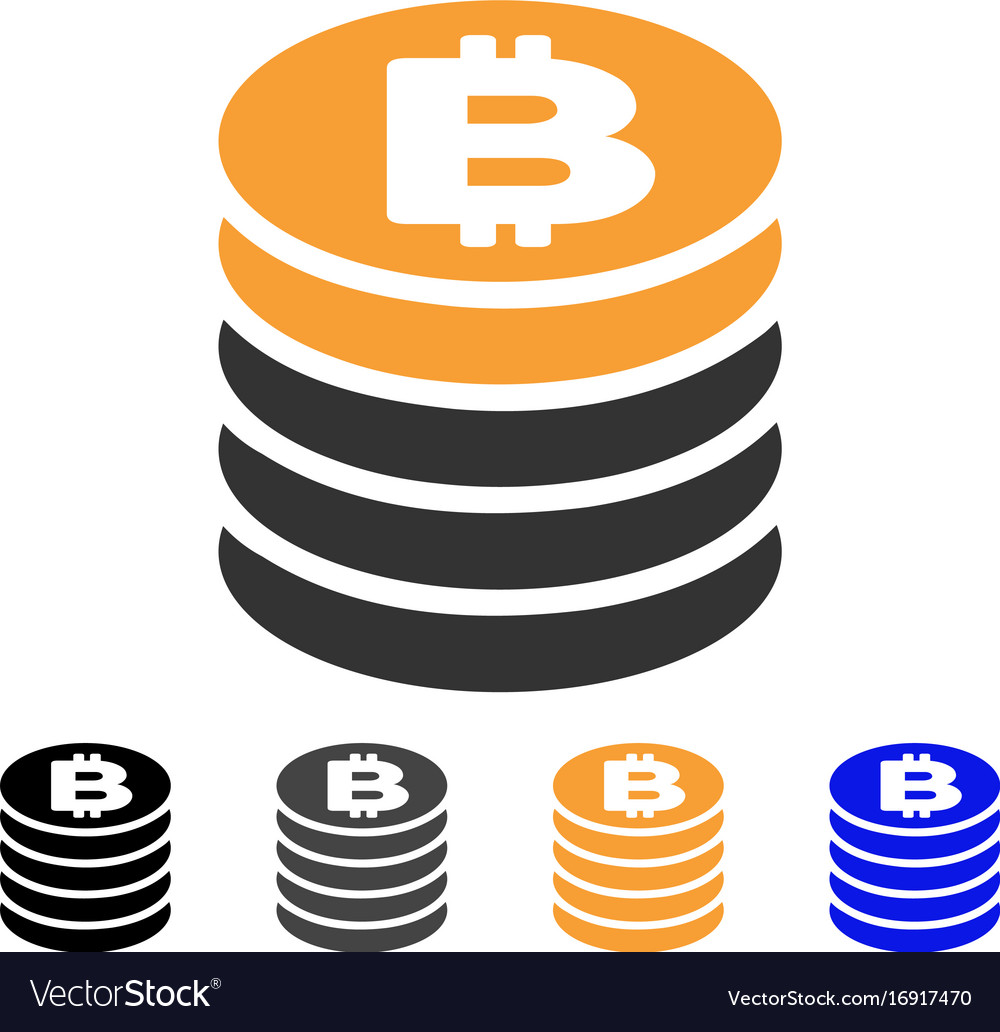 Bitcoin coin stack icon