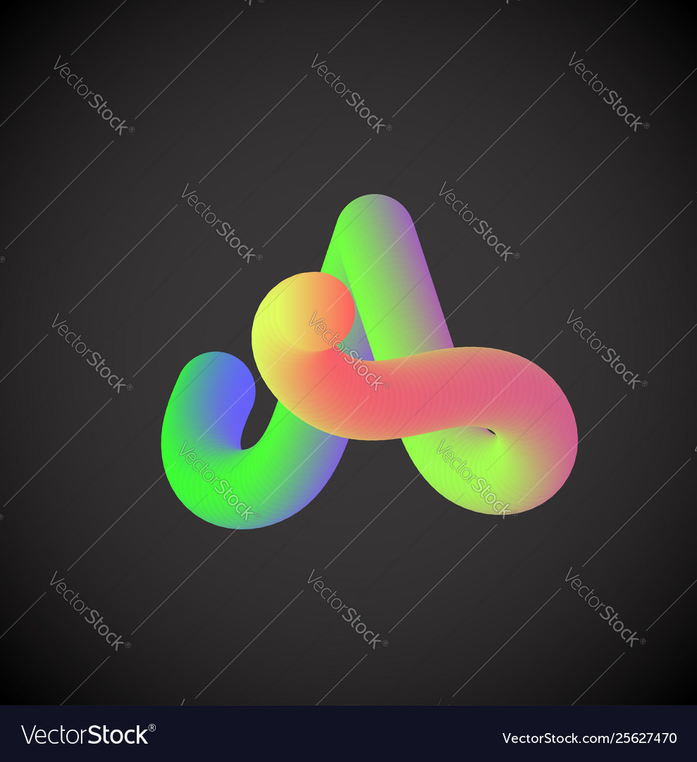 Colorful character from a font set vector image Colorful character from a font set