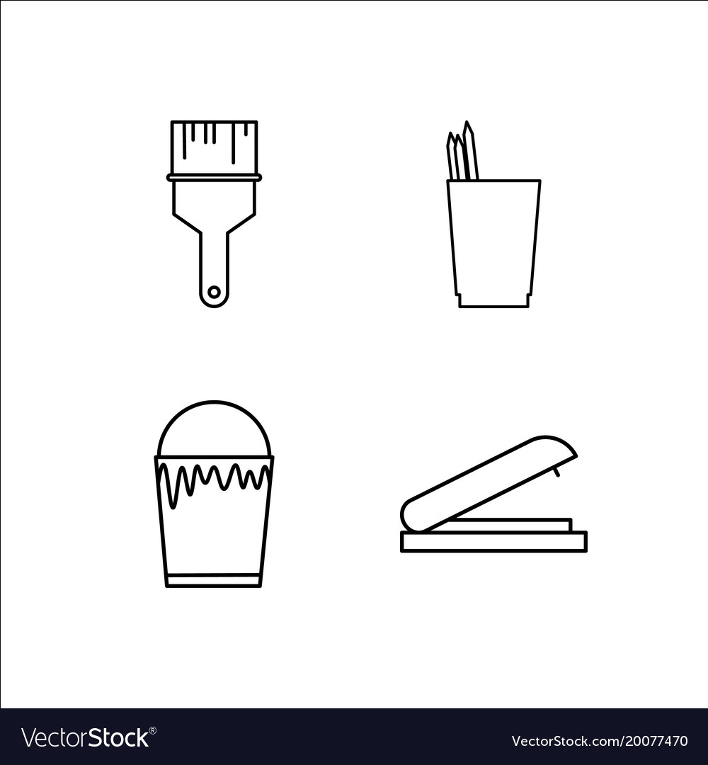 Design and studio simple linear icon setsimple