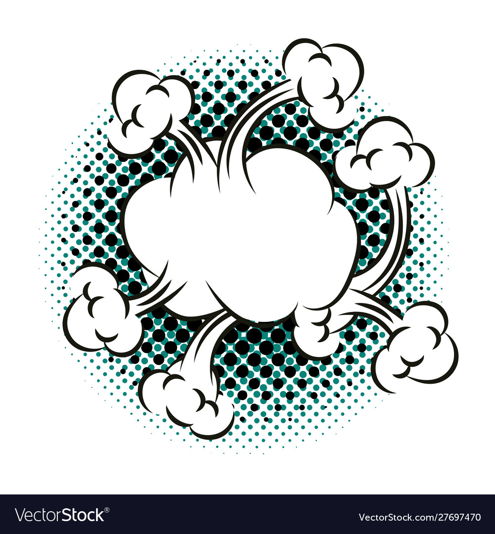 Expresion Cloud Pop Art Style Royalty Free Vector Image