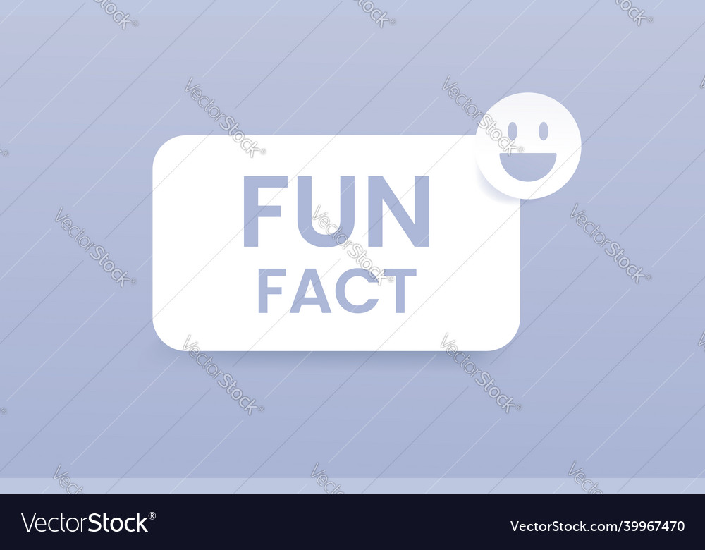 Fun fact message template with smiling face