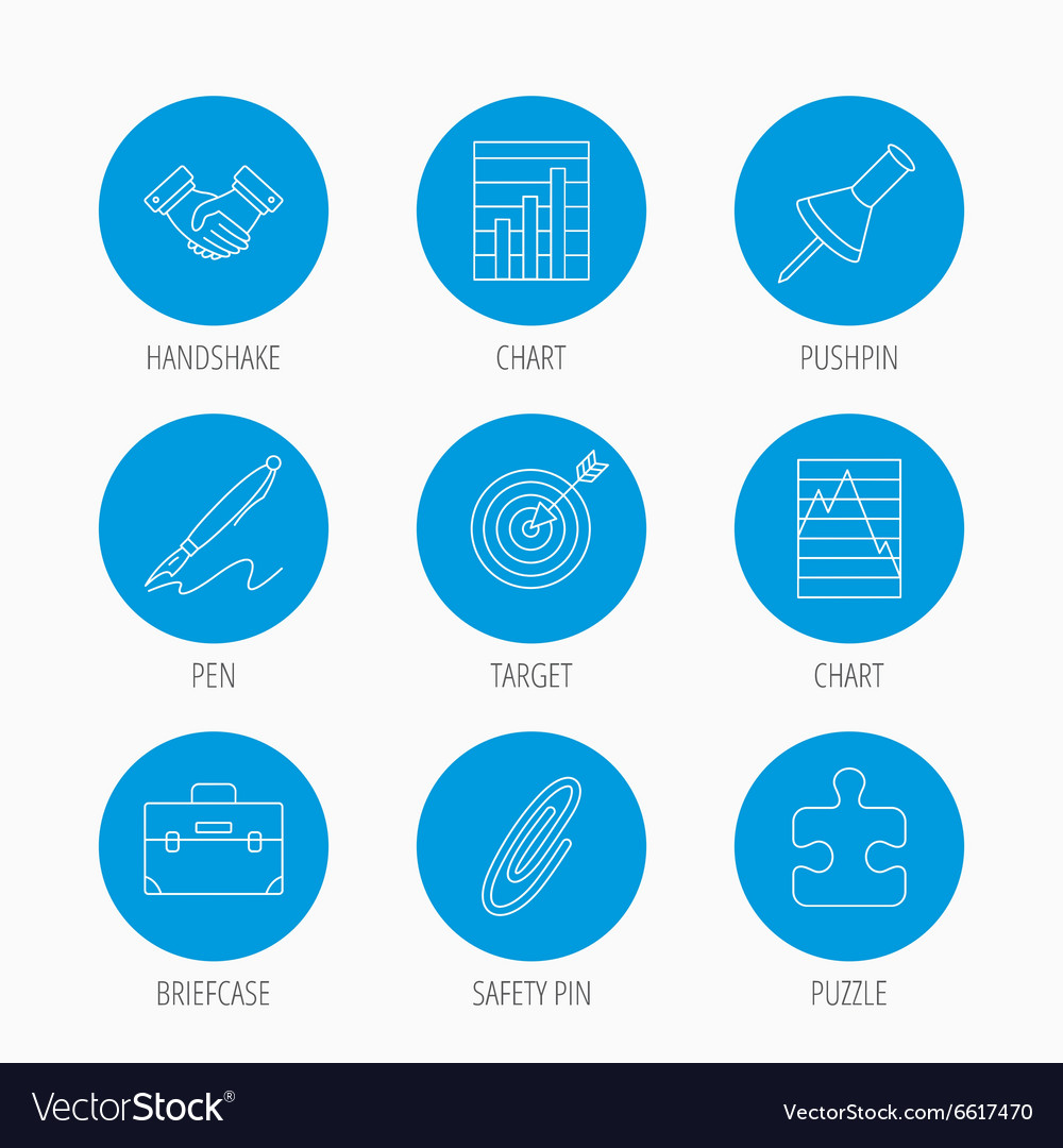 Handshake graph charts and target icons