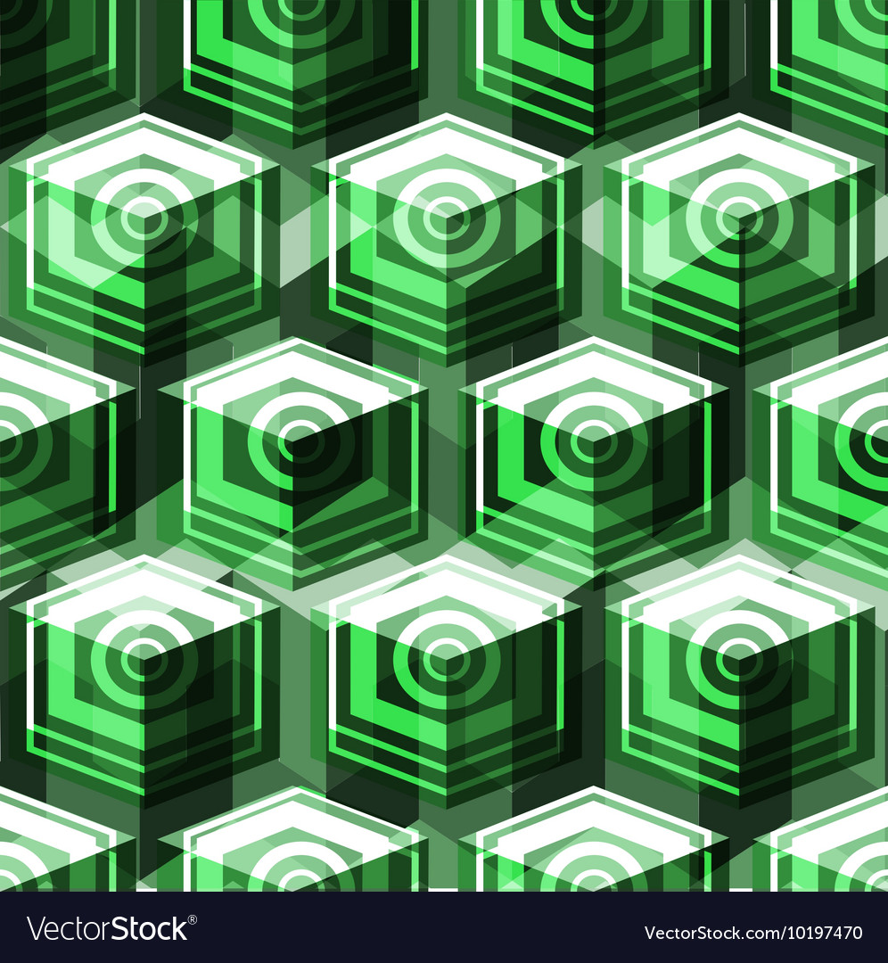 Isometric cubes seamlessly repeatable pattern 3d