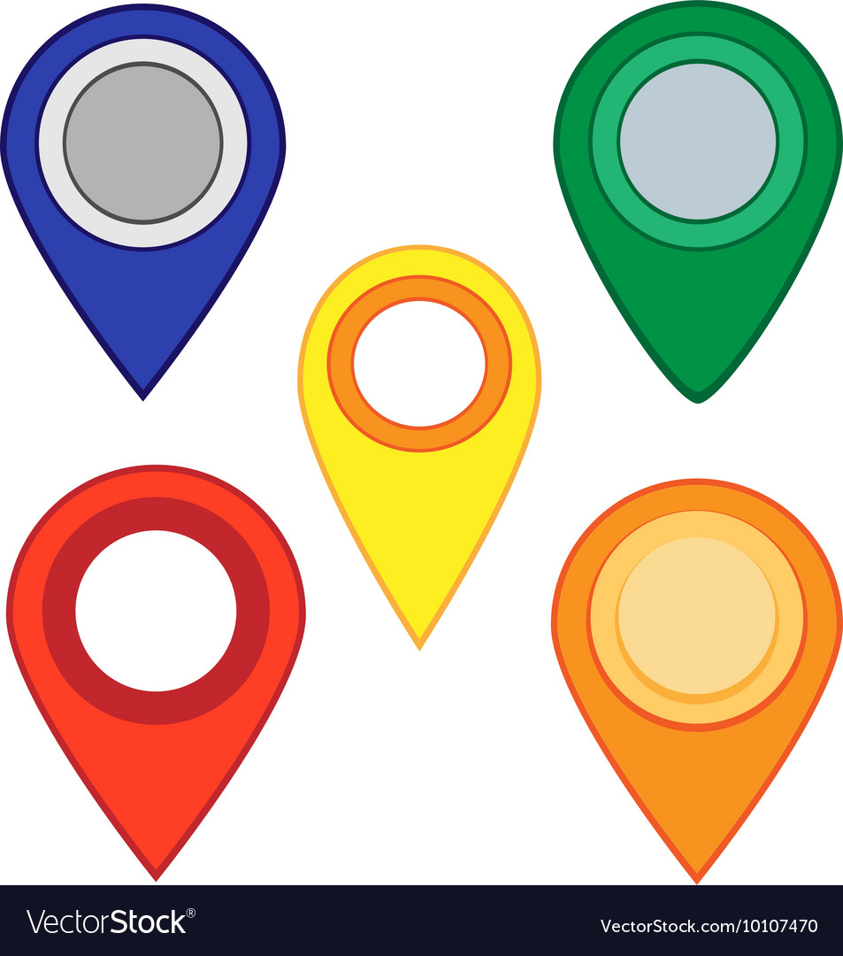 Map pins markers set